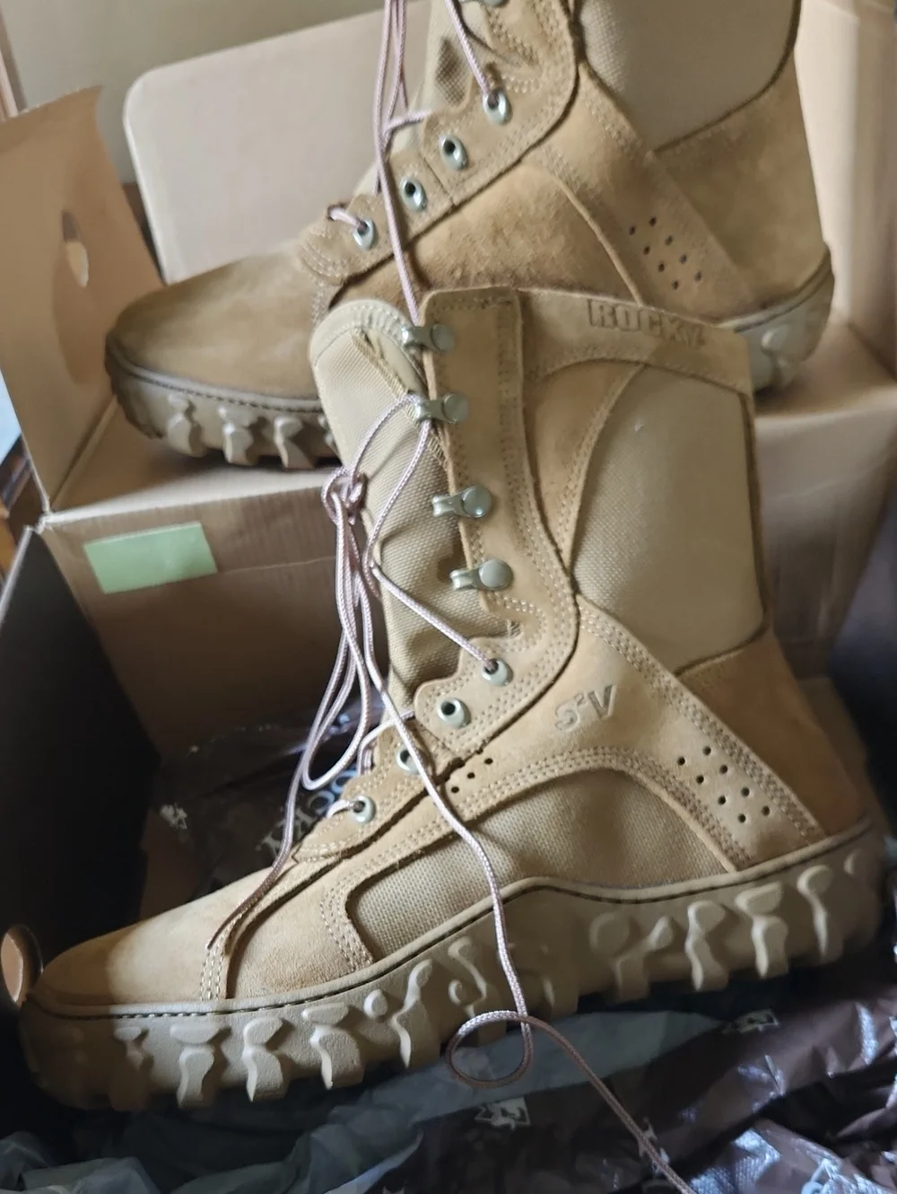 NWT Rocky S2V Tactical Military  Lace-Up Combat Boot - Coyote Brown Size 11W